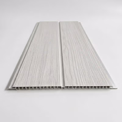 Panel Siling PVC Alur Tunggal 20cm 8mm dengan Corak Granul Kayu Kusam untuk Bilik Mandi dan Dapur, Buatan Pengilang China