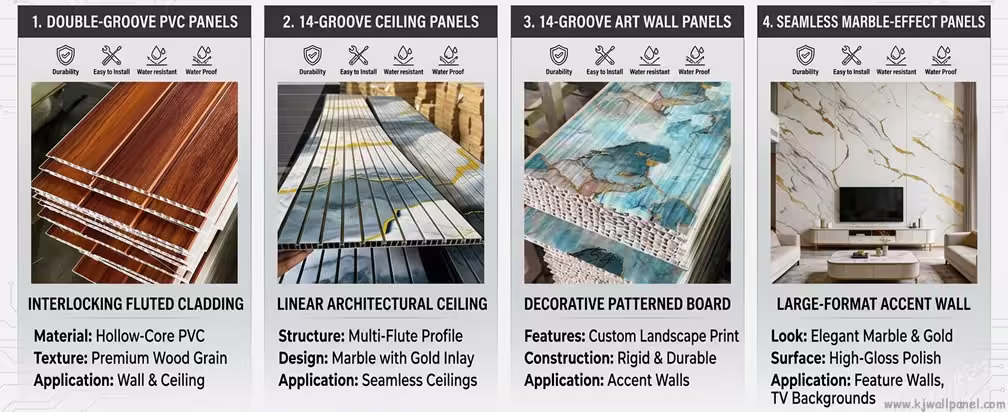 different types of wall paneling kejin factory