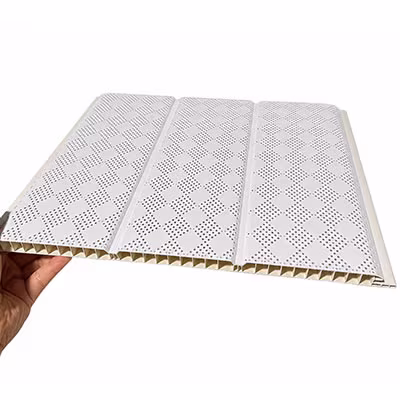 Pannello decorativo in PVC per soffitti con finitura a rombi e onde, ideale per ospedali, scuole e uffici