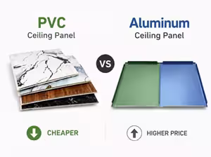 Tấm trần PVC so với tấm trần nhôm